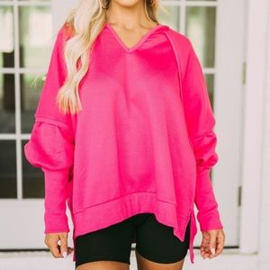 Hot Pink Oversized Pullover